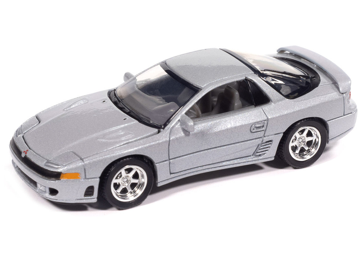 1993 Mitsubishi 3000GT VR-4 Zurich White Silver Metallic "Import Legends" Series 1/64 Diecast Model Car by Auto World LuxuryLifeWay Online Store