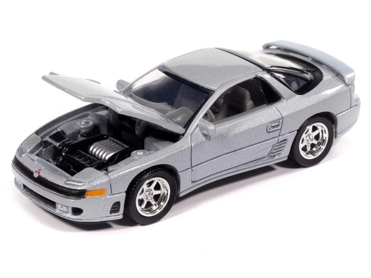 1993 Mitsubishi 3000GT VR-4 Zurich White Silver Metallic "Import Legends" Series 1/64 Diecast Model Car by Auto World LuxuryLifeWay Online Store