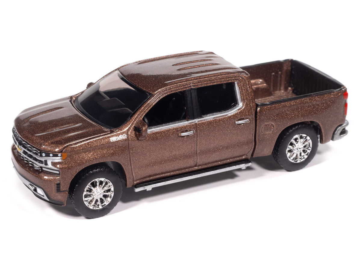 2019 Chevrolet Silverado High Country Pickup Truck Oakwood Brown Metallic "Muscle Trucks" Series 1/64 Diecast Model Car by Auto World LuxuryLifeWay Online Store