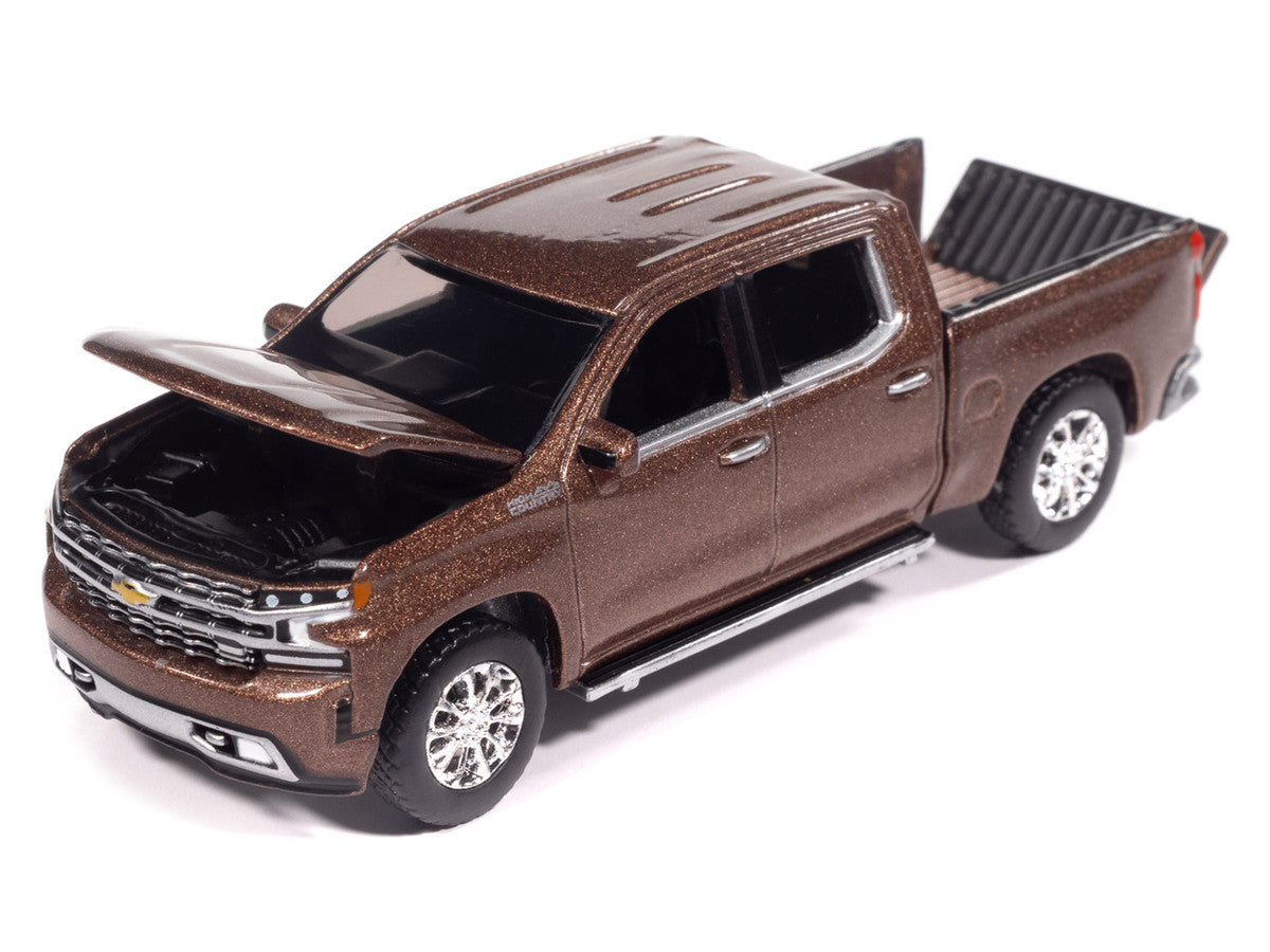 2019 Chevrolet Silverado High Country Pickup Truck Oakwood Brown Metallic "Muscle Trucks" Series 1/64 Diecast Model Car by Auto World LuxuryLifeWay Online Store