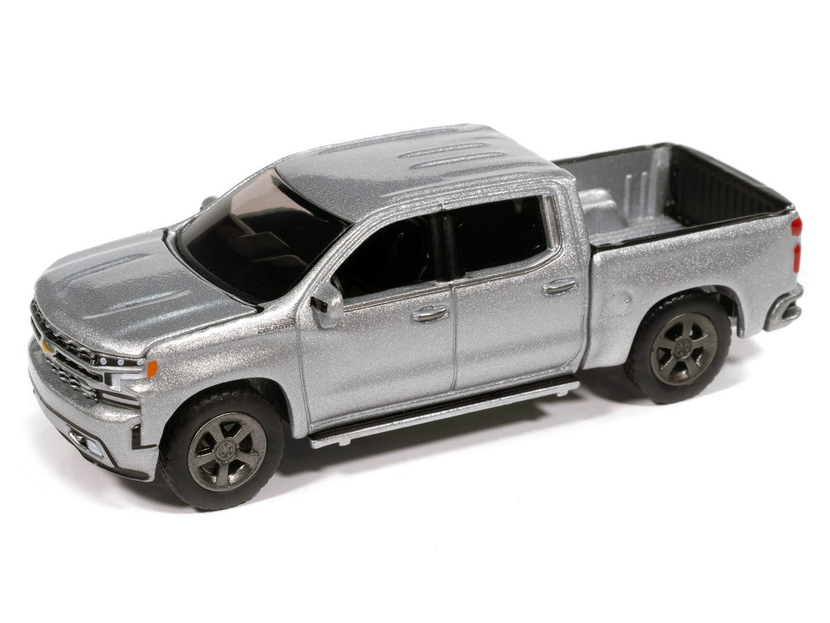 2019 Chevrolet Silverado High Country Pickup Truck Silver Ice Metallic "Muscle Trucks" Series 1/64 Diecast Model Car by Auto World LuxuryLifeWay Online Store