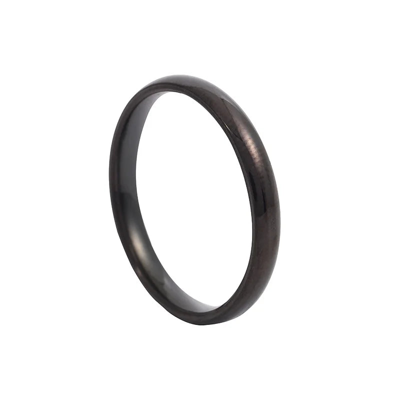 Simple 6mm Titanium Ring Women Men Prevent Allergy High Polished Wedding Rings Stainless Steel Couple Finger Jewelry Gifts Pi-Mart