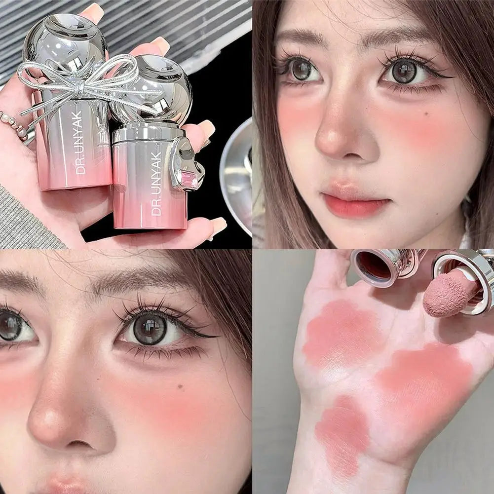 Velvet Liquid Blush Matte Sponge Head Blusher Natural Lasting Brighten facial Contour Blush Tint Makeup LadyShow.Store