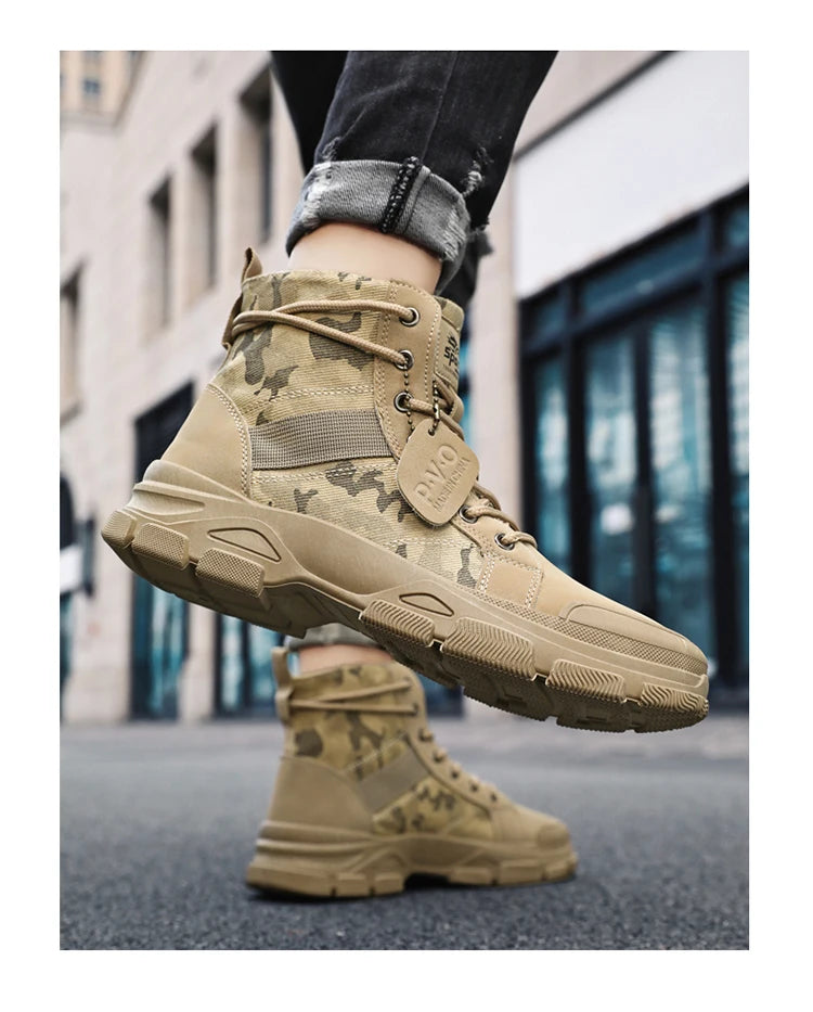 Men's Hiking Boots, Trendy and Versatile Running Shoes, Modern Sports-Style Design Outdoor Hiking Boots, Mountaineering Hiking Boots Pi-Mart