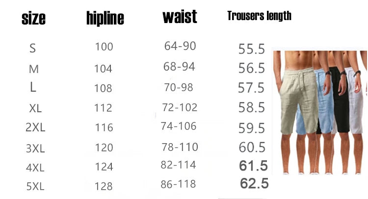 Summer Men Sport Gym Pants Soild Cotton Linen Pants Breathable Casual Training Trousers Joggers Hip Pop Sweatpants Streetwear Pi-Mart