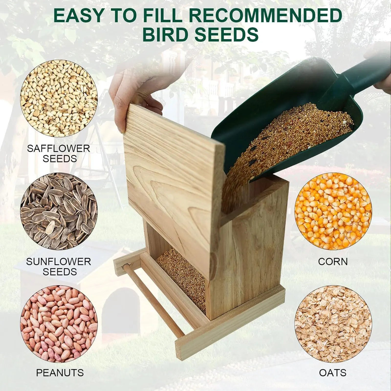 Bird House Wood Hanging Nesting Box Sheltered Warm Place Outside Bluebird Viewing House Feeder for Pet Supplies Patio Small Bird Pi-Mart