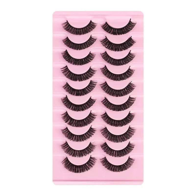 Fashion Russian Strip Lashes 2/5/10 Pairs 3D Mink Lashes Natural Eyelashes Dramatic False Eyelashes Wholesale Eyelash Extension Pi-Mart