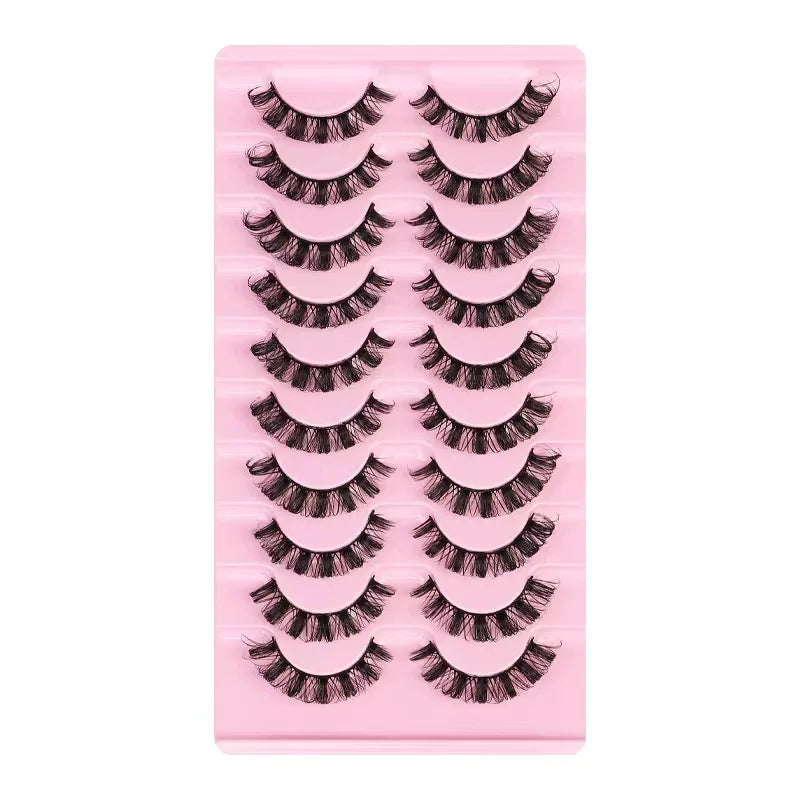 Fashion Russian Strip Lashes 2/5/10 Pairs 3D Mink Lashes Natural Eyelashes Dramatic False Eyelashes Wholesale Eyelash Extension Pi-Mart
