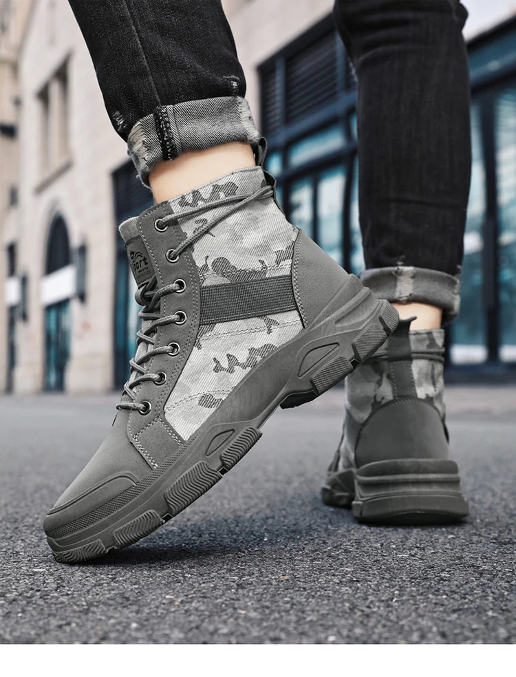 Men's Hiking Boots, Trendy and Versatile Running Shoes, Modern Sports-Style Design Outdoor Hiking Boots, Mountaineering Hiking Boots Pi-Mart
