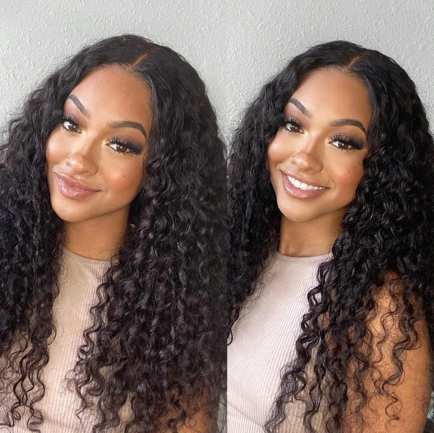 Deep Wave Human Hair Wig 13x4 Lace Front Wig For Women 200% Density Pre-Plucked With Baby Hair Transparent Lace Wig 22 Inch LadyShow.Store
