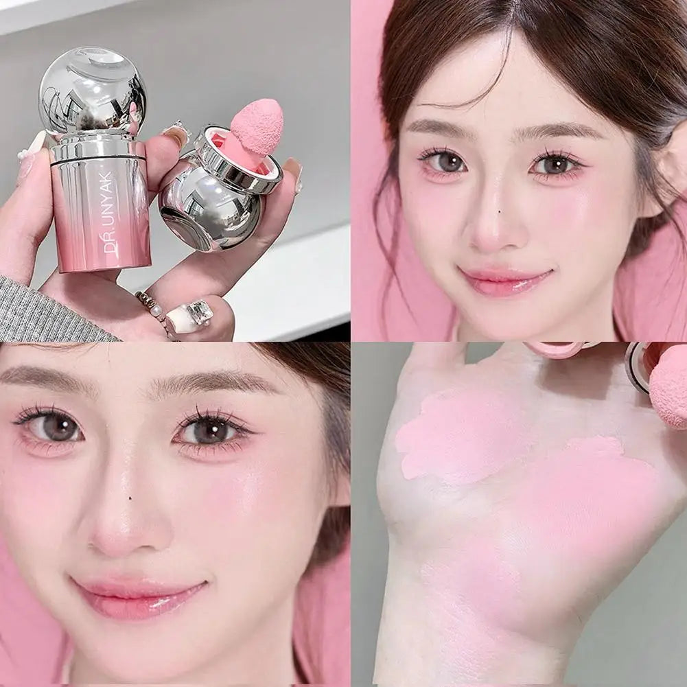 Velvet Liquid Blush Matte Sponge Head Blusher Natural Lasting Brighten facial Contour Blush Tint Makeup LadyShow.Store