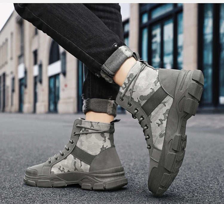 Men's Hiking Boots, Trendy and Versatile Running Shoes, Modern Sports-Style Design Outdoor Hiking Boots, Mountaineering Hiking Boots Pi-Mart