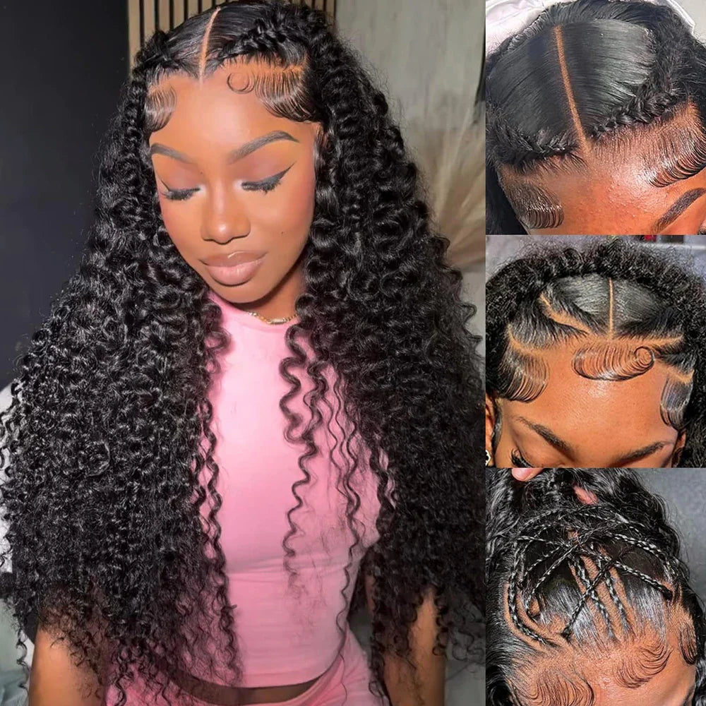 250% Density Glueless Deep Curly Wave Wig Ready To Wear 5x5 HD Lace Closure Wig Pre Cut No Glue 13x4 13x6 Human Hair Wigs Women LadyShow.Store