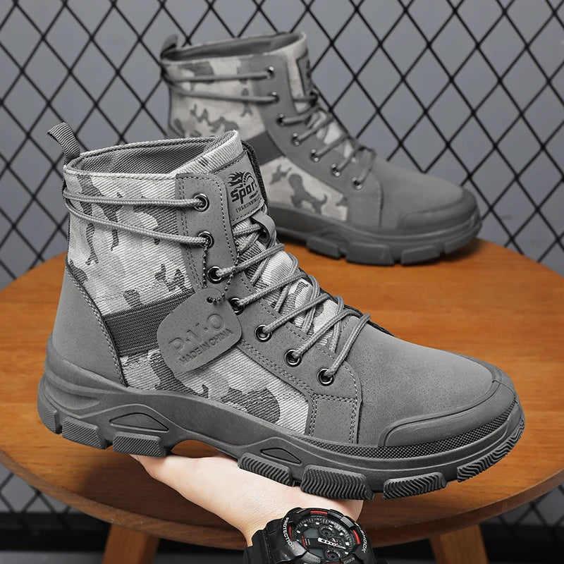 Men's Hiking Boots, Trendy and Versatile Running Shoes, Modern Sports-Style Design Outdoor Hiking Boots, Mountaineering Hiking Boots Pi-Mart