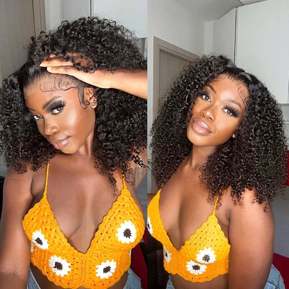 250% Kinky Curly Wigs Human Hair Afro Curly 13x6 HD Lace Frontal Wig Wear Go Glueless 5x5 Lace Front Human Hair Wigs on Sale LadyShow.Store