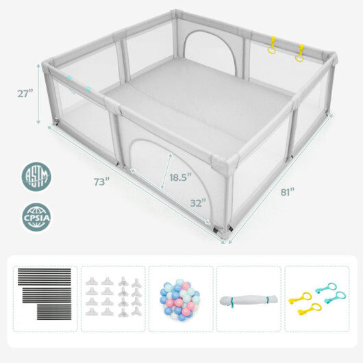 Wooden Baby Walker and Large Infant Playpen Bundle LuxuryLifeWay Online Store