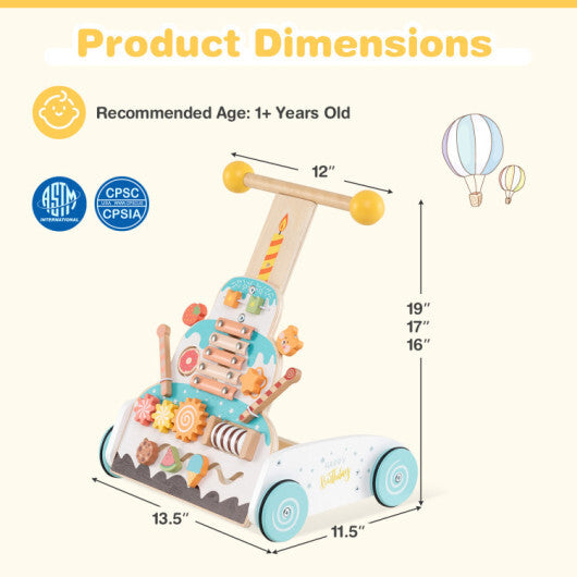 Wooden Baby Walker and Large Infant Playpen Bundle LuxuryLifeWay Online Store