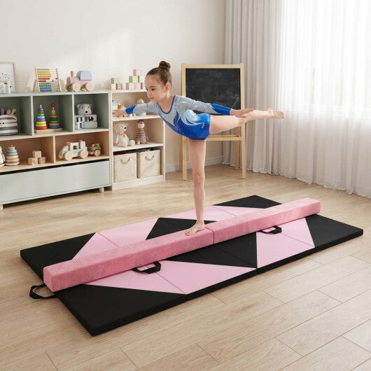 Folding Gymnastics Mat and Portable Floor Balance Beam Set LuxuryLifeWay Online Store