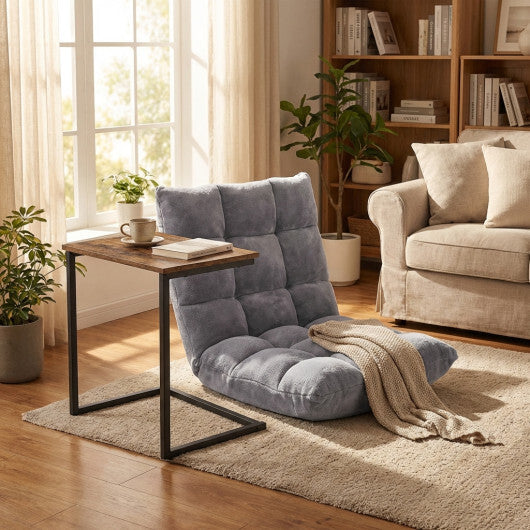 14-Position Adjustable Floor Chair & C-Shaped End Table Set LuxuryLifeWay Online Store