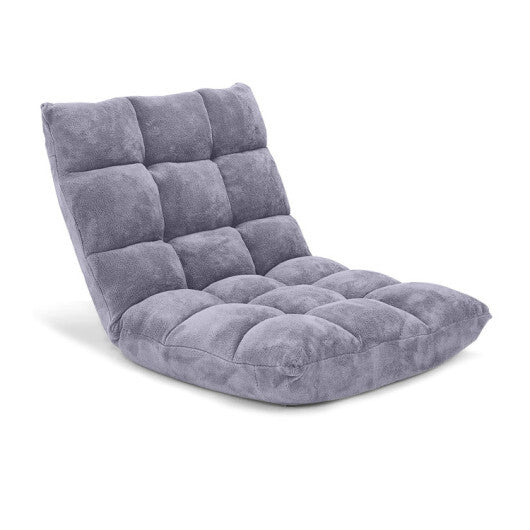14-Position Adjustable Floor Chair & C-Shaped End Table Set LuxuryLifeWay Online Store