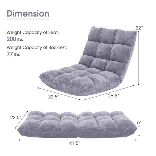14-Position Adjustable Floor Chair & C-Shaped End Table Set LuxuryLifeWay Online Store