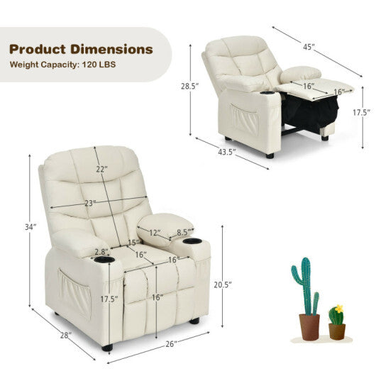 6.5FT Pre-Lit Christmas Tree & Beige Kids Recliner Chair Set  Cozy Holiday Bundle LuxuryLifeWay Online Store