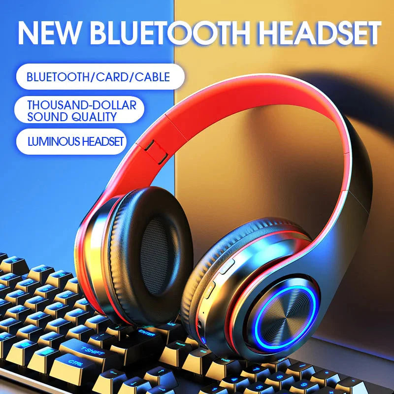 Wireless Bluetooth Headphone with Colorful Lights LuxuryLifeWay Online Store
