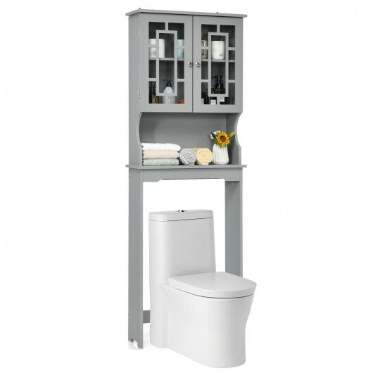 Bathroom Spacesaver Organizer with Adjustable Shelf-Gray