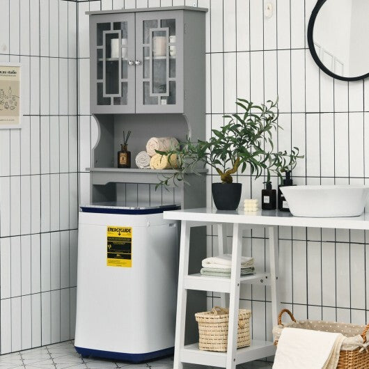 Bathroom Spacesaver Organizer with Adjustable Shelf-Gray