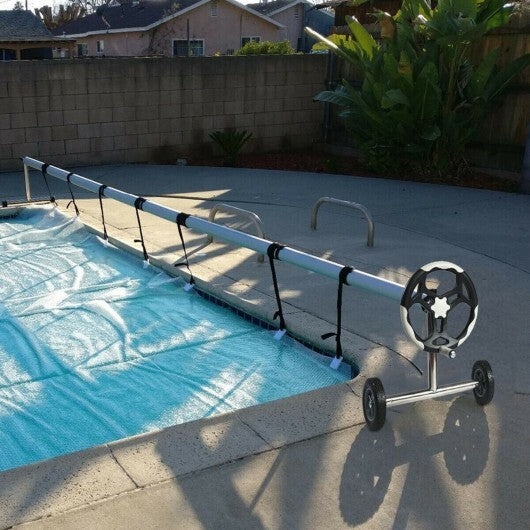 18 Ft Pool Cover Reel Set Aluminum In-ground Swimming Solar Cover Reel LuxuryLifeWay Online Store