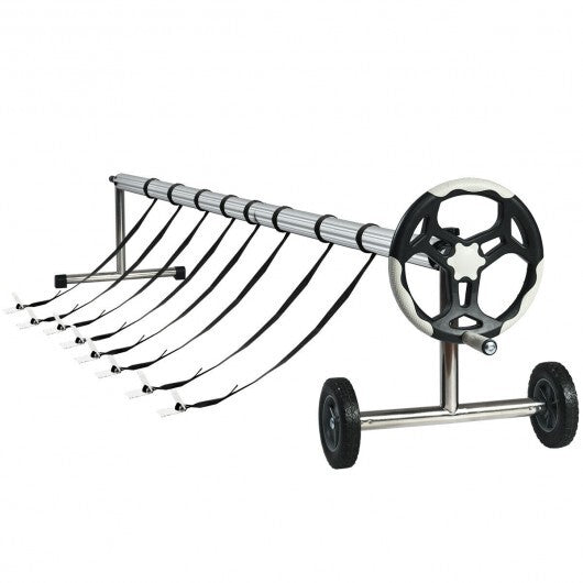 18 Ft Pool Cover Reel Set Aluminum In-ground Swimming Solar Cover Reel LuxuryLifeWay Online Store