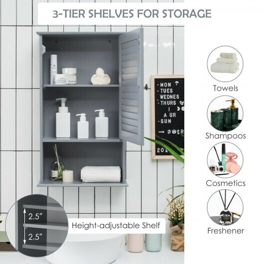 27.5 Inch H Wall Hanging Bathroom Storage Cabinet