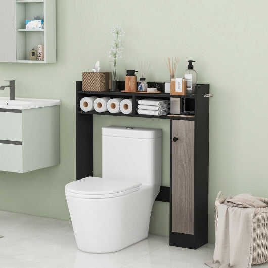 Bathroom Over the Toilet Floor Storage Organizer with Adjustable Shelves-White LuxuryLifeWay Online Store