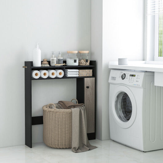 Bathroom Over the Toilet Floor Storage Organizer with Adjustable Shelves-White LuxuryLifeWay Online Store