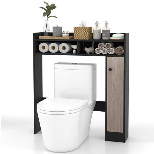 Bathroom Over the Toilet Floor Storage Organizer with Adjustable Shelves-White LuxuryLifeWay Online Store