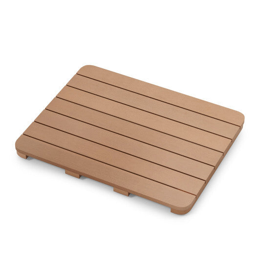 Waterproof HIPS Bath Spa Shower Mat with Non Slip Foot Pads-Brown LuxuryLifeWay Online Store