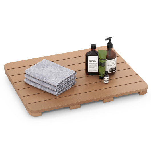 Waterproof HIPS Bath Spa Shower Mat with Non Slip Foot Pads-Brown LuxuryLifeWay Online Store