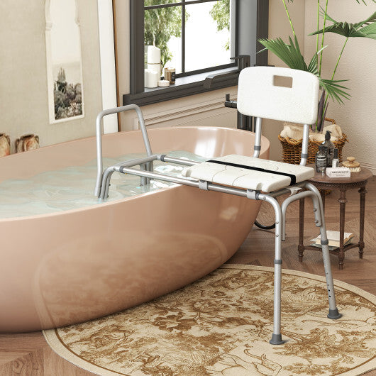 Sliding Tub Transfer Bench with Extra-Wide Seat for Elderly and Disabled LuxuryLifeWay Online Store