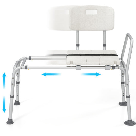 Sliding Tub Transfer Bench with Extra-Wide Seat for Elderly and Disabled LuxuryLifeWay Online Store