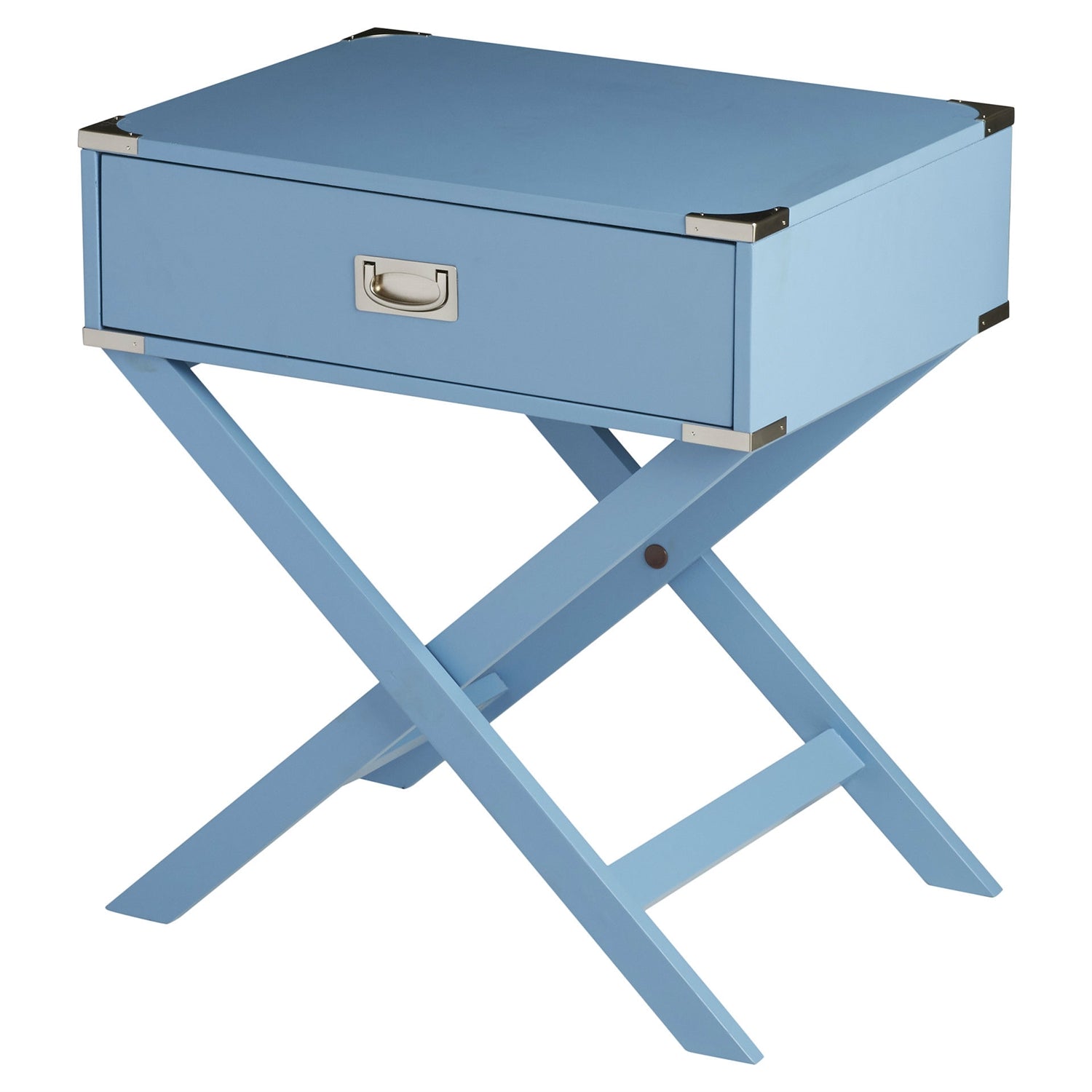 Modern 1-Drawer Bedroom Nightstand End Table in Blue Finish LuxuryLifeWay Online Store