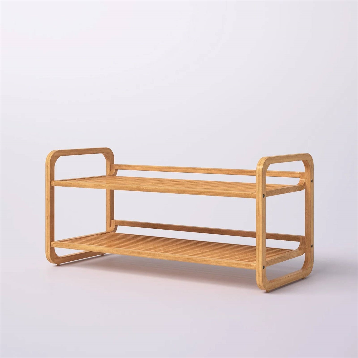 Bamboo Modern 2-Shelf Stackable Shoe Rack - Holds up to 8 Pair of Shoes LuxuryLifeWay Online Store