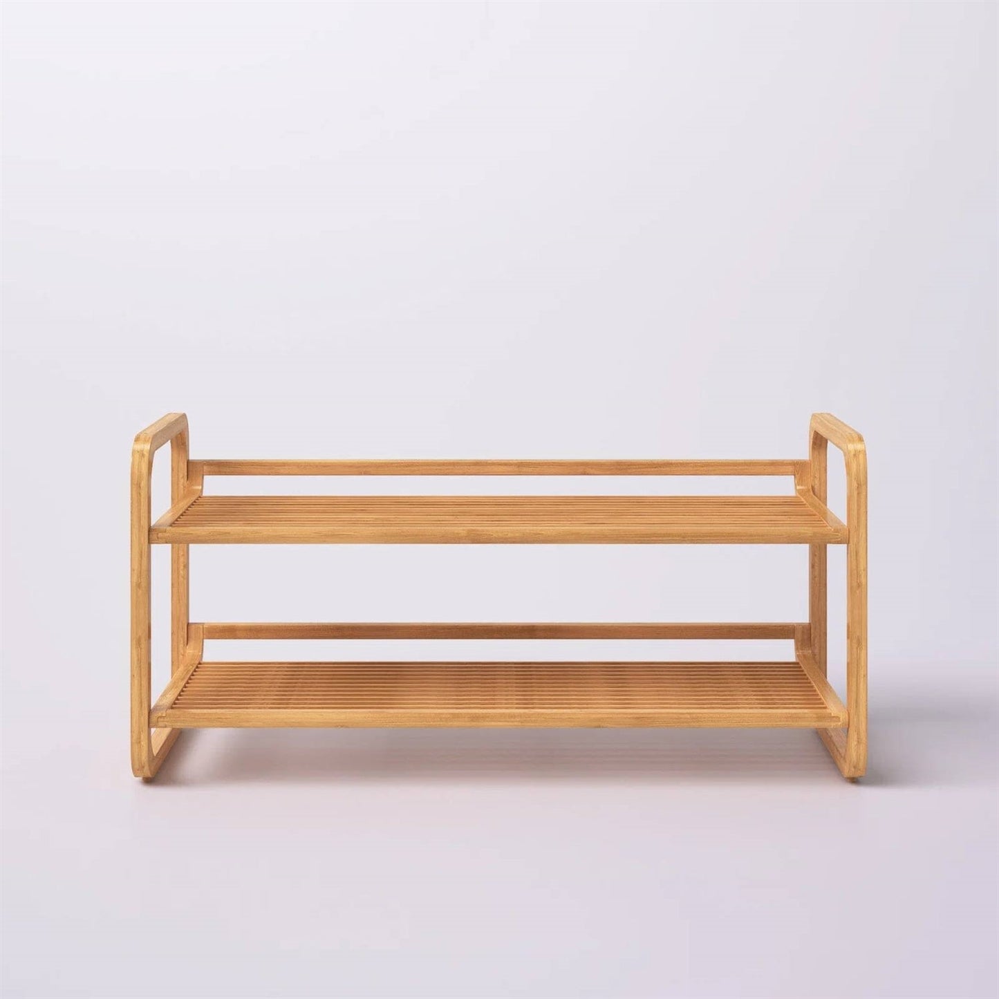 Bamboo Modern 2-Shelf Stackable Shoe Rack - Holds up to 8 Pair of Shoes LuxuryLifeWay Online Store