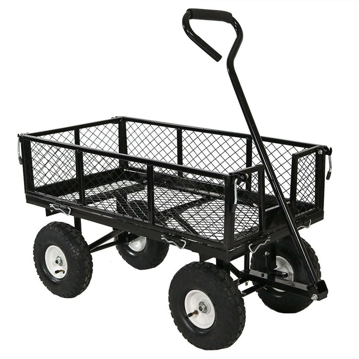 Heavy Duty Black Wheelbarrow Steel Log Garden Cart LuxuryLifeWay Online Store