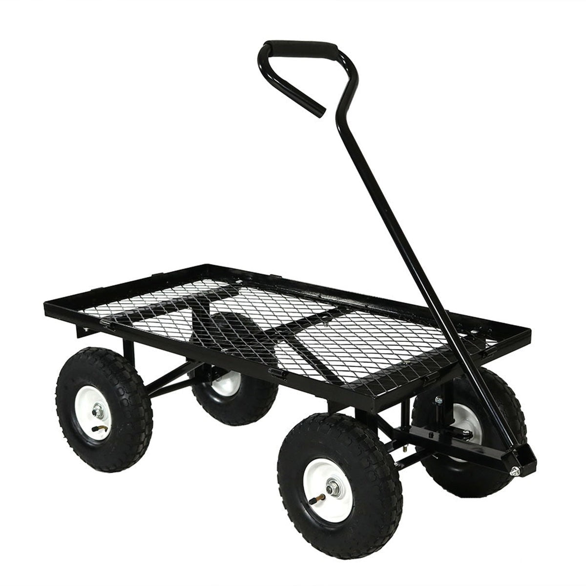 Heavy Duty Black Wheelbarrow Steel Log Garden Cart LuxuryLifeWay Online Store