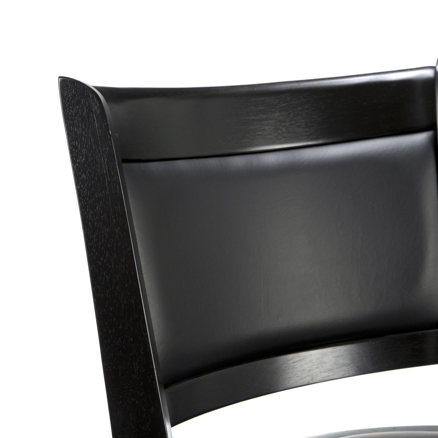 Black 29-inch Swivel Seat Barstool with Faux Leather Cushion Seat LuxuryLifeWay Online Store
