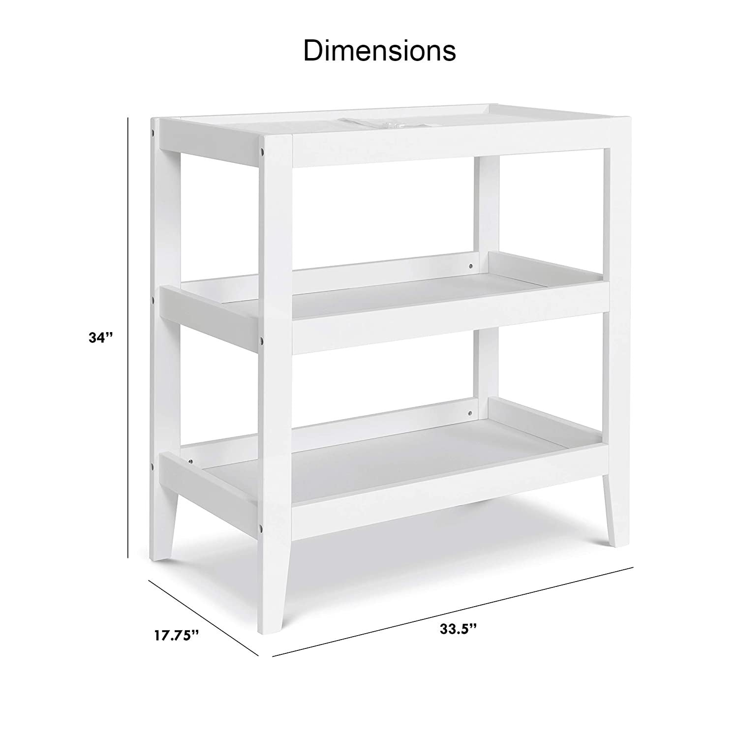 Modern White Baby Changing Table w/ 1-inch Waterproof Changing Pad LuxuryLifeWay Online Store