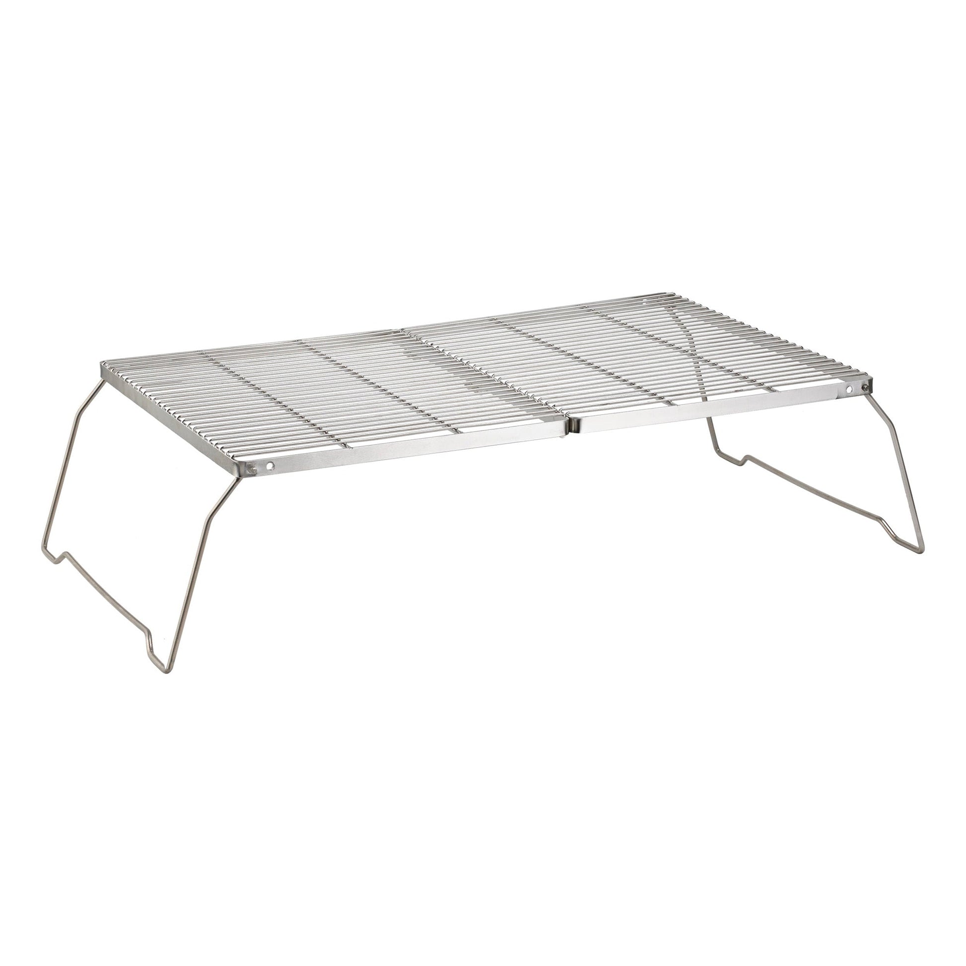 Brentwood 25 x 17 Inch Heavy Duty Stainless Steel Portable Folding Campfire Grill with Carry Bag LuxuryLifeWay Online Store
