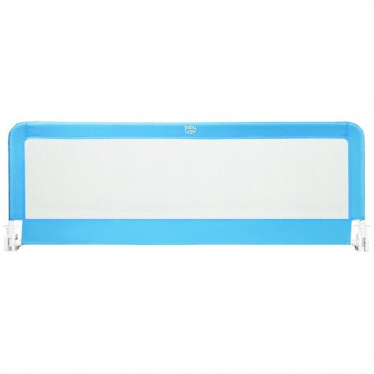 59 Inch Folding Breathable Baby Bed Rail Guard with Safety Strap-Blue - Color: Blue LuxuryLifeWay Online Store