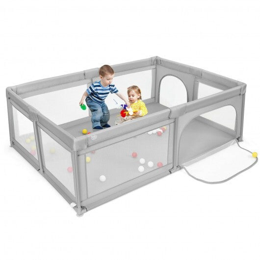 Extra-Large Safety Baby Fence with 50 Ocean Balls-Gray LuxuryLifeWay Online Store