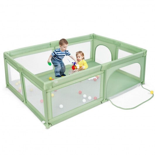 Extra-Large Safety Baby Fence with 50 Ocean Balls-Gray LuxuryLifeWay Online Store